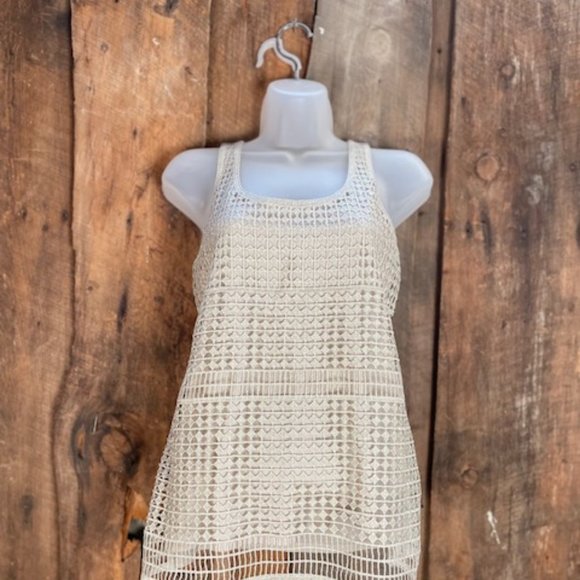 Express Tan Front Lined Shimmer Tank Top - Size X-Small - Picture 5 of 6